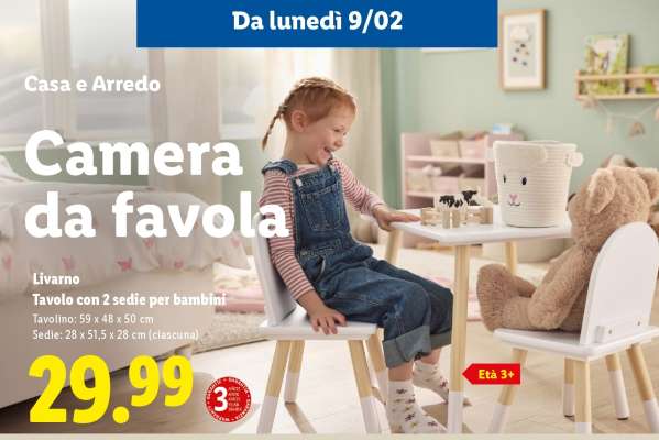 Livarno Tavolo con 2 sedie per bambini