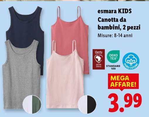 esmara KIDS Canotta da bambini, 2 pezzi