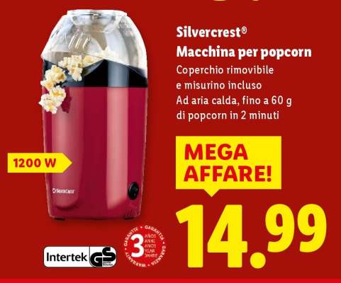 Silvercrest Macchina per popcorn