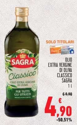 OLIO EXTRA VERGINE DI OLIVA CLASSICO SAGRA 1 L