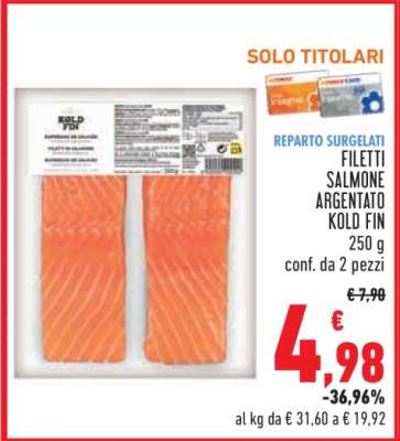 FILETTI SALMONE ARGENTATO KOLD FIN