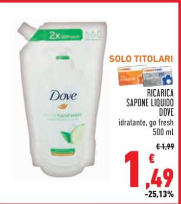 RICARICA SAPONE LIQUIDO DOVE