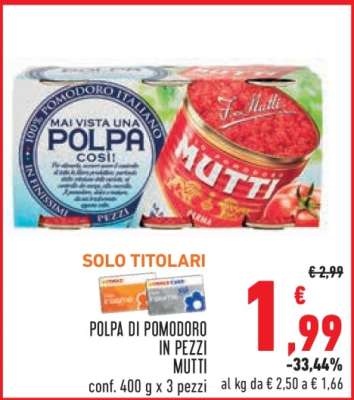 Polpa di Pomodoro in Pezzi Mutti
