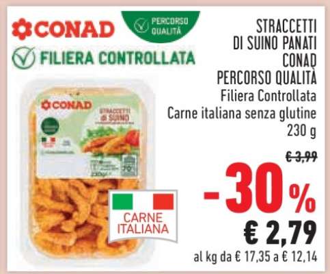 STRACCETTI DI SUINO PANATI CONAD