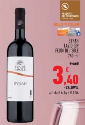 Syrah Lazio IGP Feudi del Sole