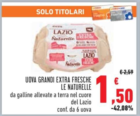 Uova Grandi Extra Fresche Le Naturelle