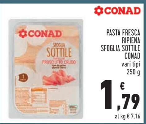 Pasta Fresca Ripiena Sfoglia Sottile Conad