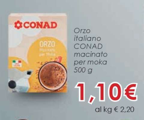 Orzo italiano CONAD macinato per moka