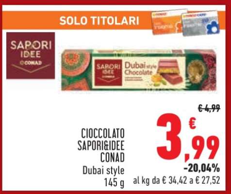CIOCCOLATO SAPORI&IDEE CONAD