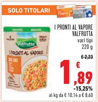 I Pronti al Vapore Valfrutta