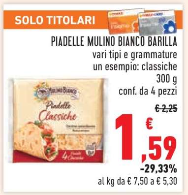 PIADELLE MULINO BIANCO BARILLA