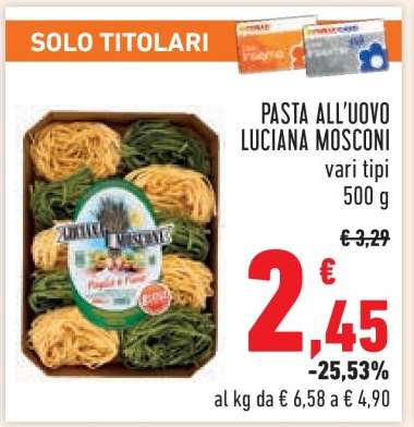 Pasta all'uovo Luciana Mosconi