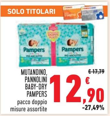 MUTANDINO, PANNOLINI BABY-DRY PAMPERS
