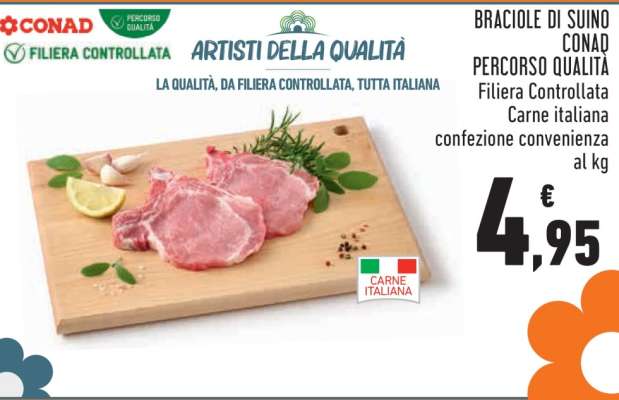 BRACIOLE DI SUINO CONAD PERCORSO QUALITÀ