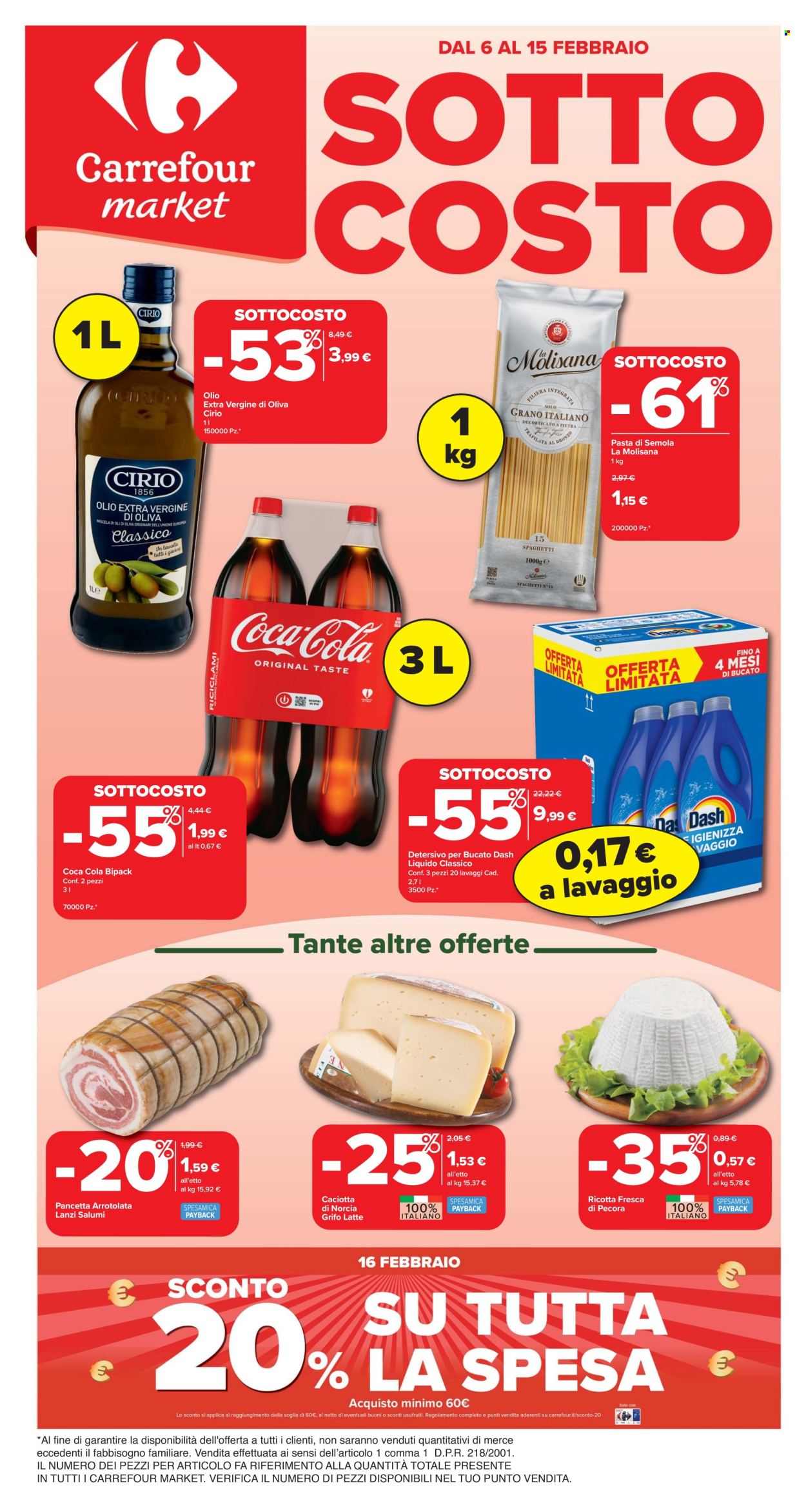 Volantino Carrefour - 6/2/2026 - 15/2/2026. Pagina 1