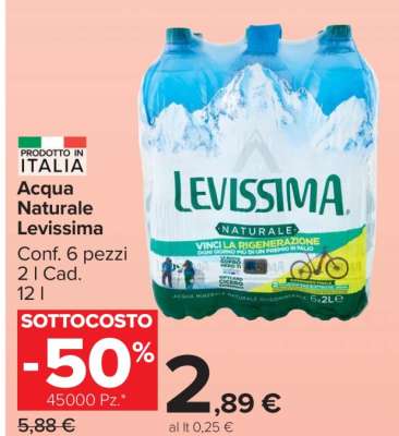 Acqua Naturale Levissima