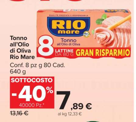 Tonno all’Olio di Oliva Rio Mare