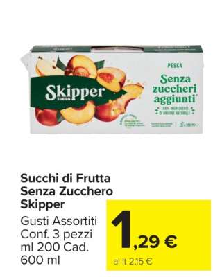 Succhi di Frutta Senza Zucchero Skipper