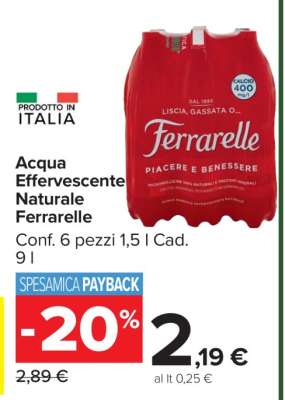Acqua Effervescente Naturale Ferrarelle