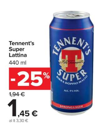 Tennent’s Super Lattina
