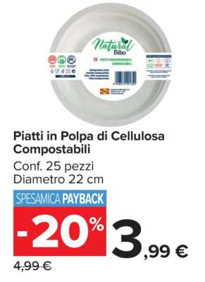Piatti in Polpa di Cellulosa Compostabili