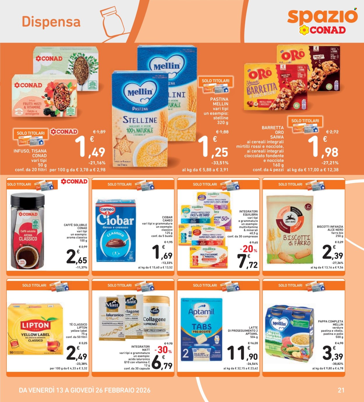 Volantino Spazio Conad - 13/2/2026 - 26/2/2026. Pagina 21