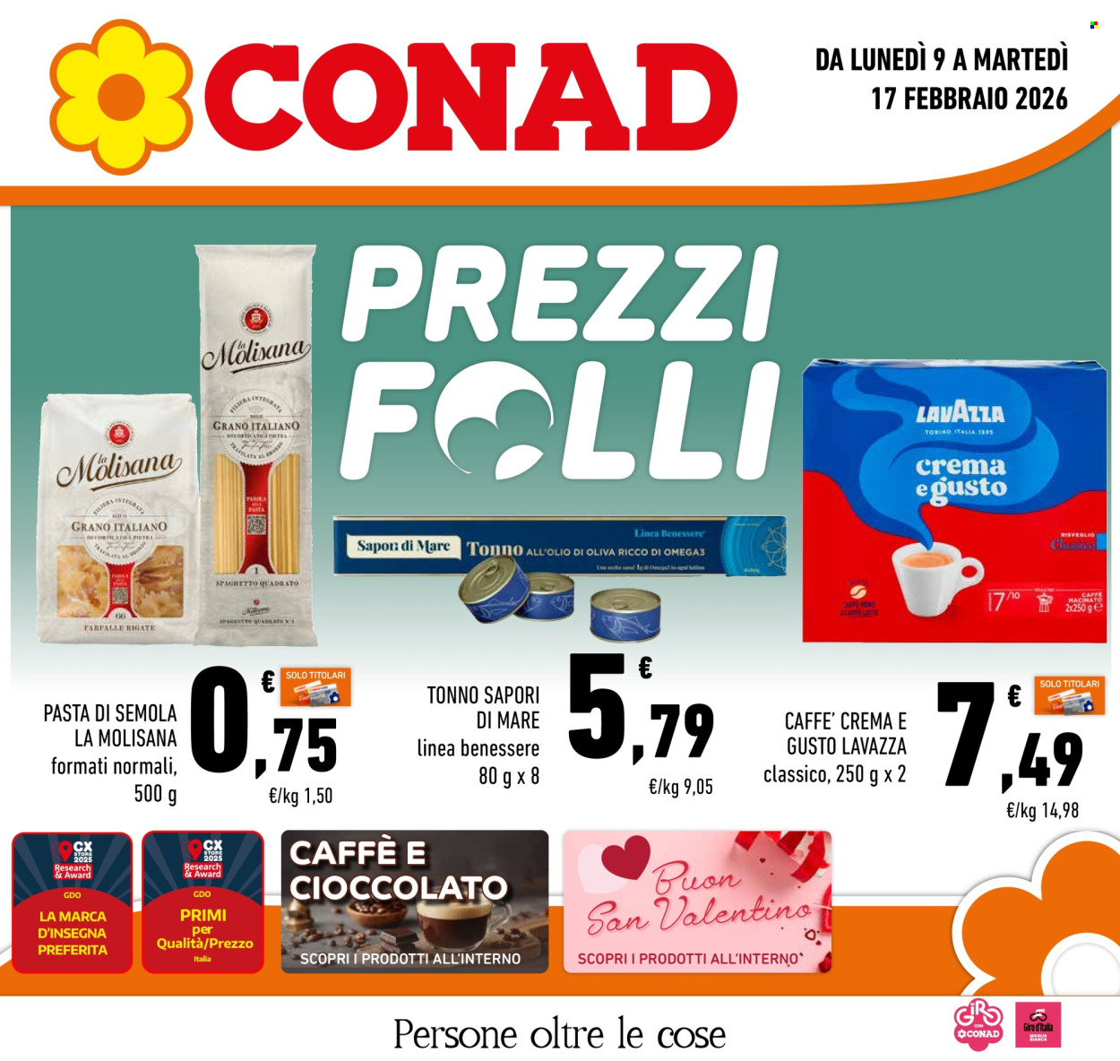 Volantino Conad - 9/2/2026 - 17/2/2026. Pagina 1