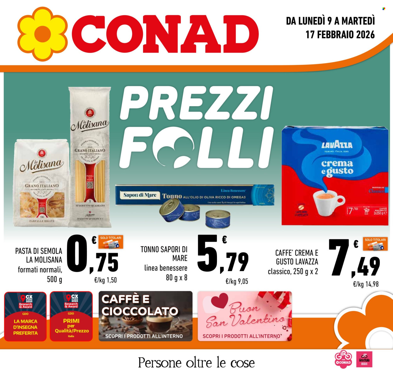 Volantino Conad - 9/2/2026 - 17/2/2026. Pagina 1