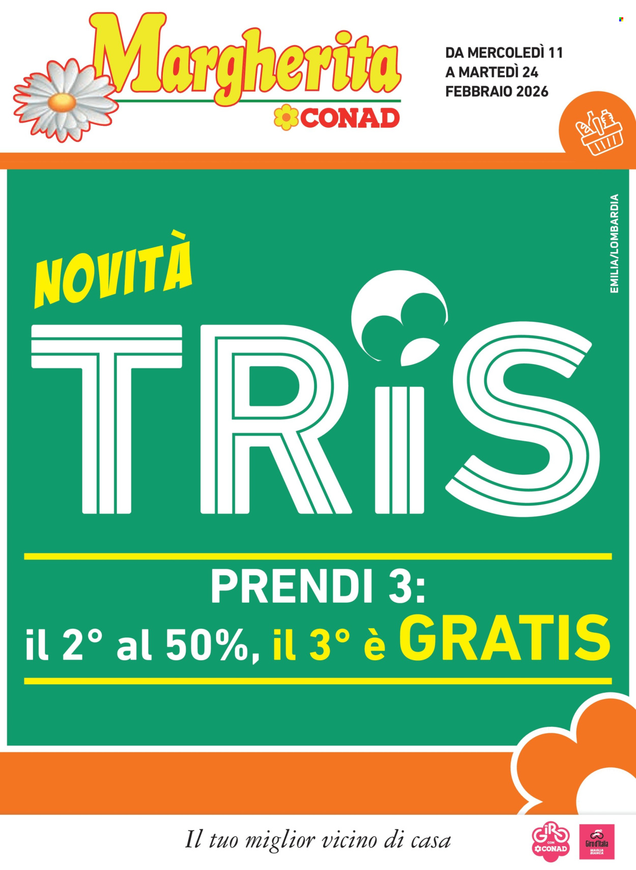 Volantino Margherita Conad - 11/2/2026 - 24/2/2026. Pagina 1