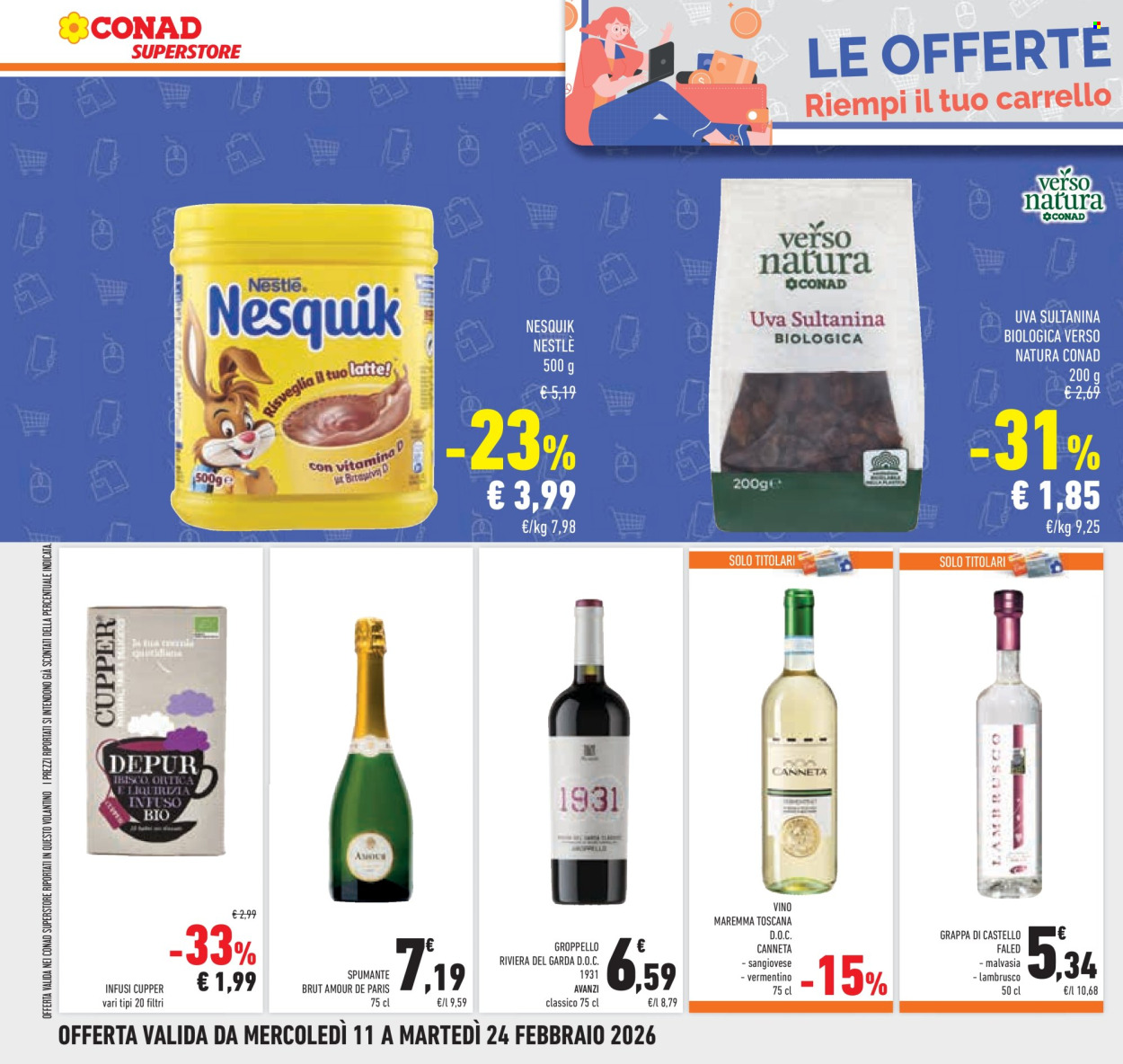Volantino Conad Superstore - 11/2/2026 - 24/2/2026. Pagina 36