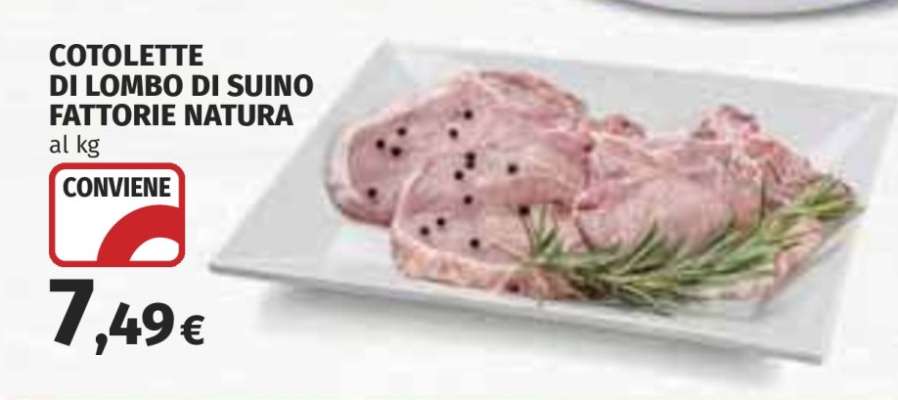 Cotolette di Lombo di Suino Fattorie Natura