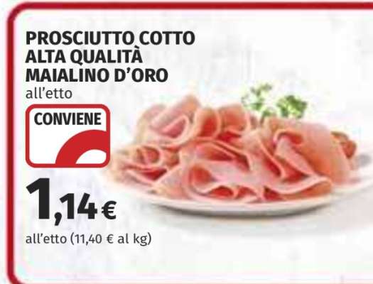 Prosciutto Cotto Alta Qualità Maialino D’Oro