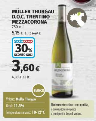 MÜLLER THURGAU D.O.C. TRENTINO MEZZACORONA