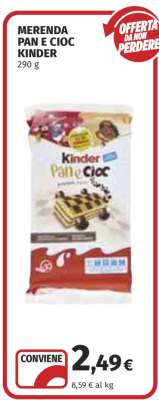MERENDA PAN E CIOC KINDER
