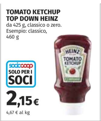 TOMATO KETCHUP TOP DOWN HEINZ