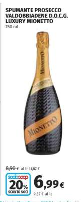SPUMANTE PROSECCO VALDOBBIADENE D.O.C.G. LUXURY MIONETTO