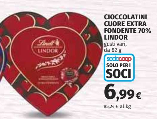 CIOCCOLATINI CUORE EXTRA FONDENTE 70% LINDOR