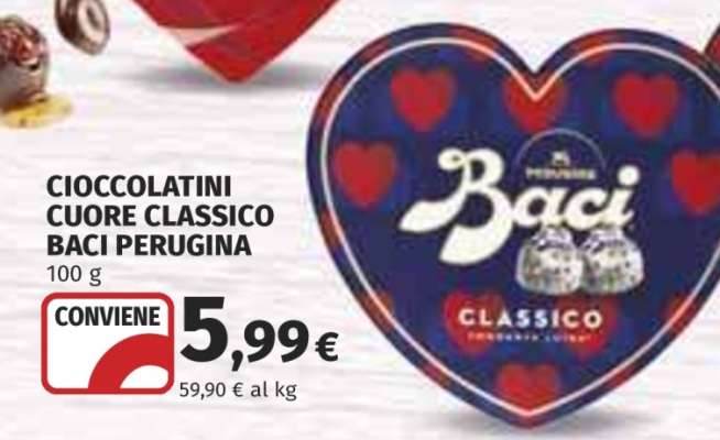 CIOCCOLATINI CUORE CLASSICO BACI PERUGINA