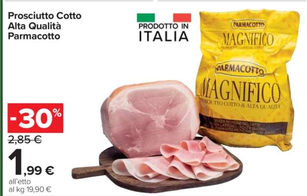 Prosciutto cotto alta qualità PARMACOTTO