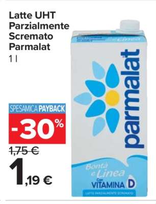 LATTE UHT PARZIALMENTE SCREMATO PARMALAT