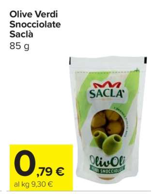 Olive Verdi Snocciolate Saclà