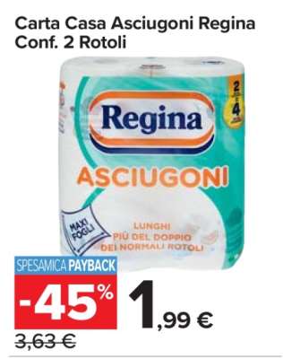 Carta Casa Asciugoni Regina Conf. 2 Rotoli