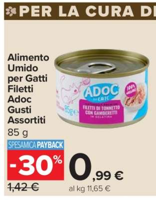Alimento Umido per Gatti Filetti Adoc Gusti Assortiti