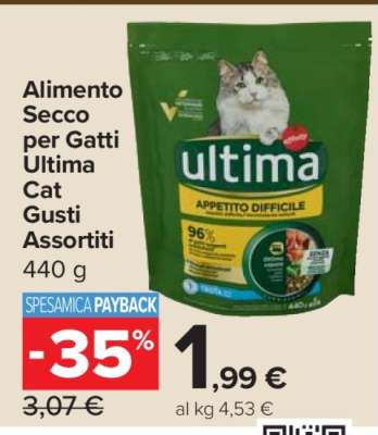 Alimento Secco per Gatti Ultima Cat Gusti Assortiti
