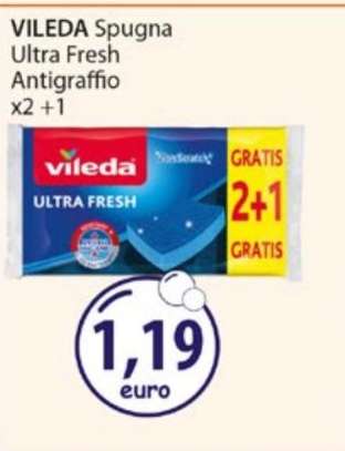 VILEDA Spugna Ultra Fresh Antigraffio x2 +1
