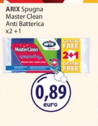ARIX Spugna Master Clean Anti Batterica x2 +1