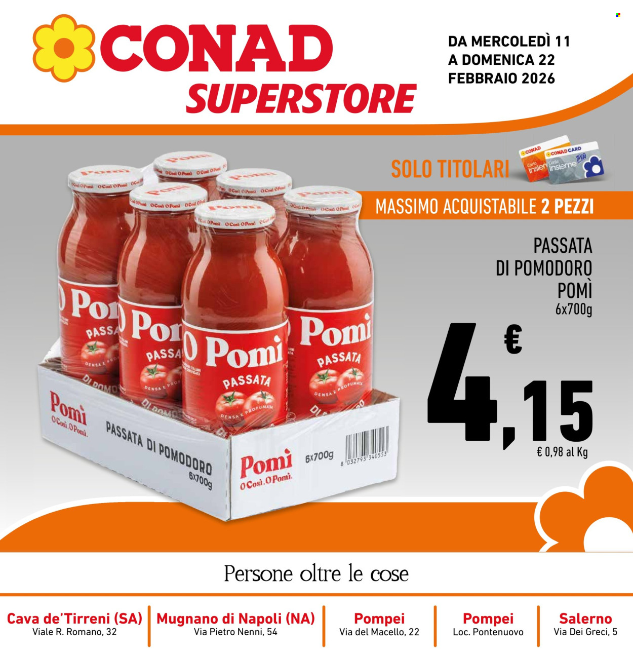 Volantino Conad Superstore - 11/2/2026 - 22/2/2026. Pagina 1