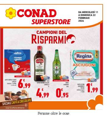 Volantino Conad Superstore - 11/2/2026 - 22/2/2026.