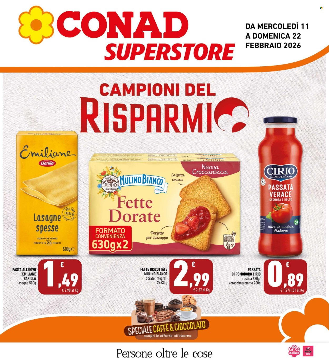 Volantino Conad Superstore - 11/2/2026 - 22/2/2026. Pagina 1