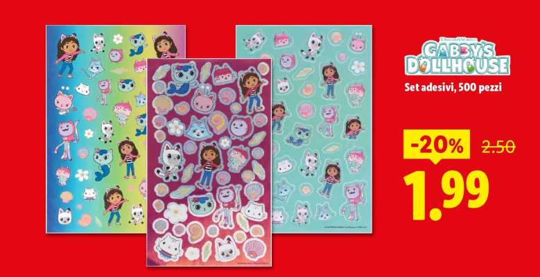 Gabby's Dollhouse Set adesivi